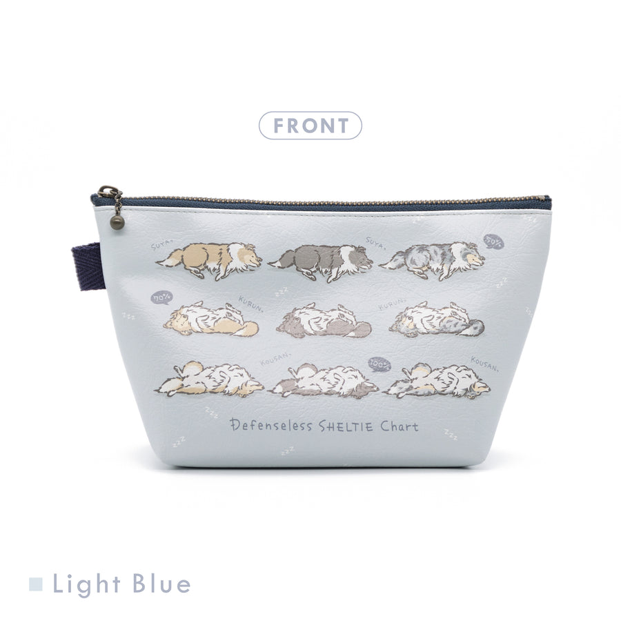 無防備シェルティチャート 三角ポーチ Light Blue (ライトブルー)