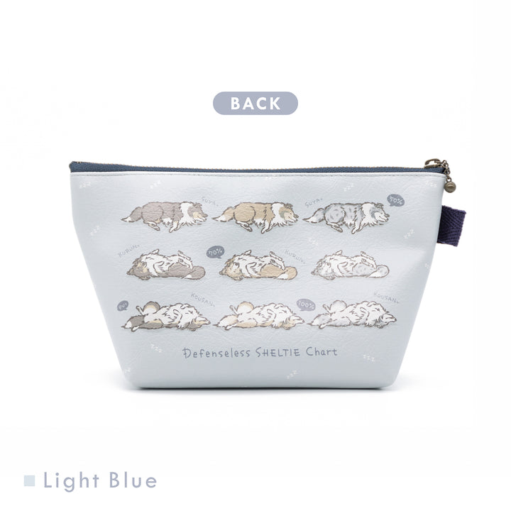 無防備シェルティチャート 三角ポーチ 裏 Light Blue (ライトブルー)