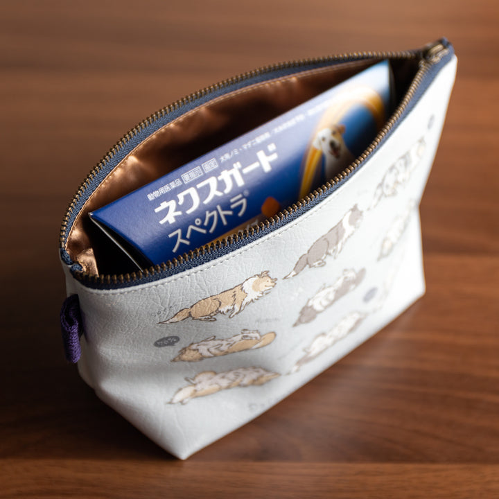 シェットランドシープドッグ ポーチ 薬 収納 (無防備シェルティチャート)
