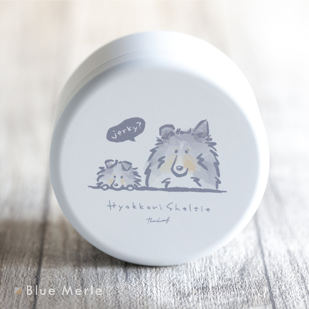 ひょっこりシェルティ プチ缶 小物入れ Blue Merle（ブルーマール）