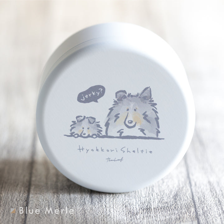 ひょっこりシェルティ プチ缶 小物入れ Blue Merle（ブルーマール）