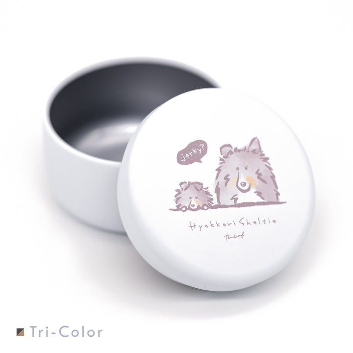 ひょっこりシェルティ プチ缶 小物入れ Tri Color（トライカラー）