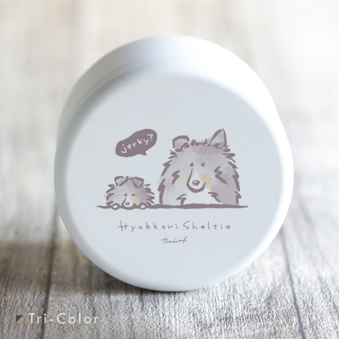 ひょっこりシェルティ プチ缶 小物入れ Tri Color（トライカラー）