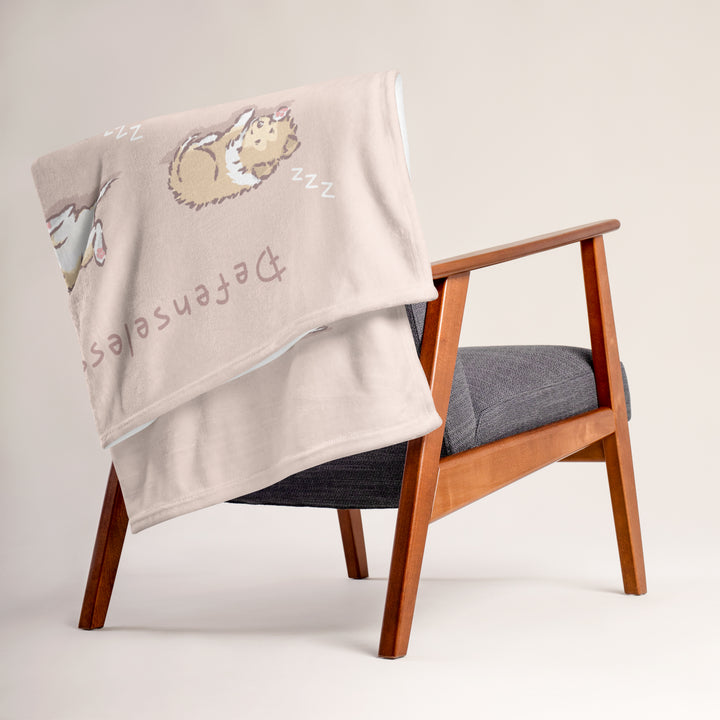 無防備シェルティパピーチャート ふわふわBIGブランケット Beige Rose (ベージュローゼ)