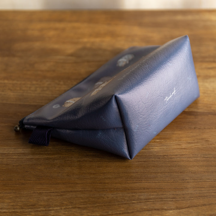 無防備シェルティパピーチャート 三角ポーチ 底 Grayish Navy (グレイッシュネイビー)