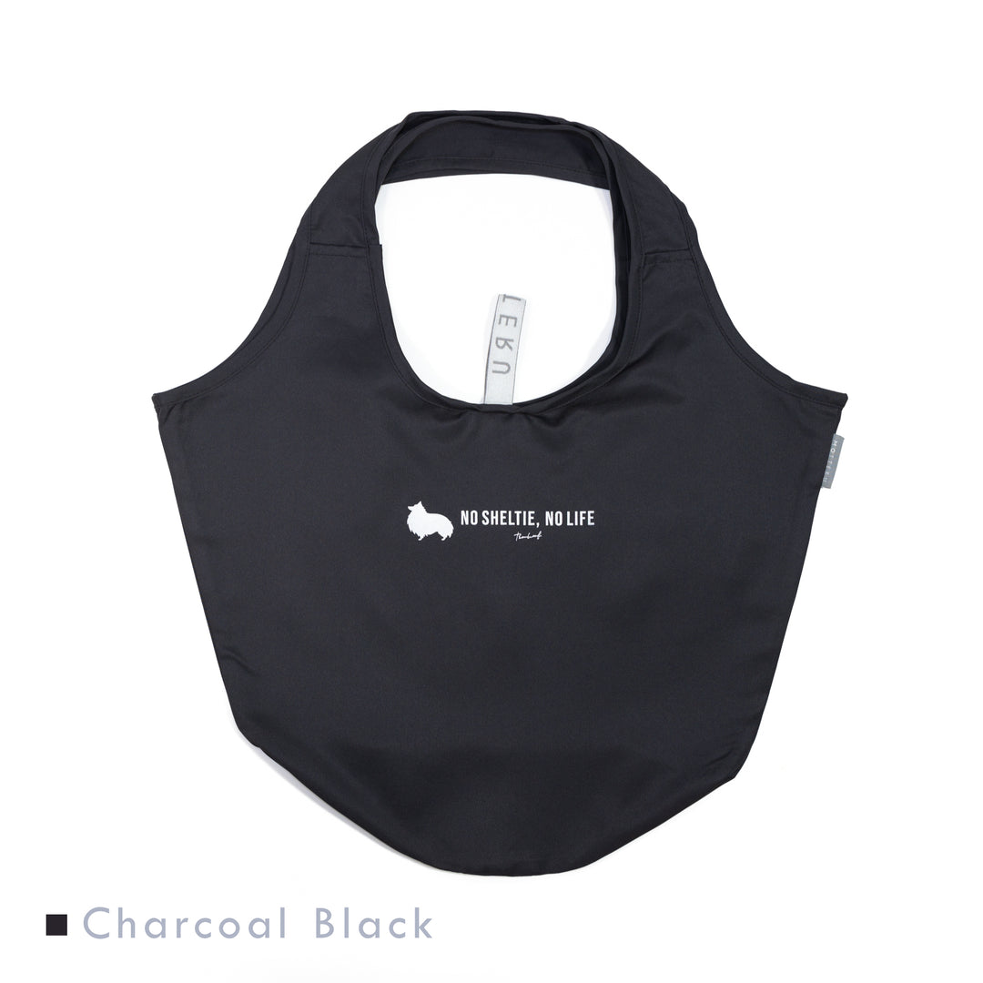NO SHELTIE, NO LIFE 立ち耳シェルティ マルシェバッグ Charcoal Black (チャコールブラック)