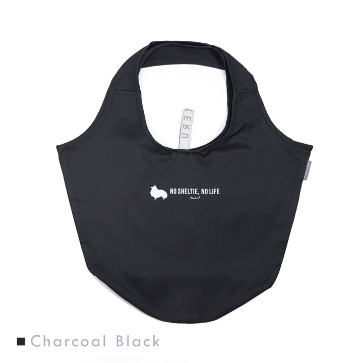 NO SHELTIE, NO LIFE 立ち耳シェルティ マルシェバッグ Charcoal Black (チャコールブラック)