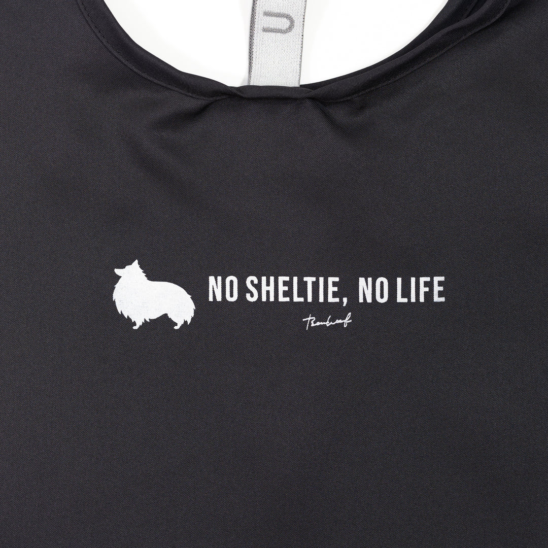 NO SHELTIE, NO LIFE 立ち耳シェルティ マルシェバッグ Charcoal Black (チャコールブラック)