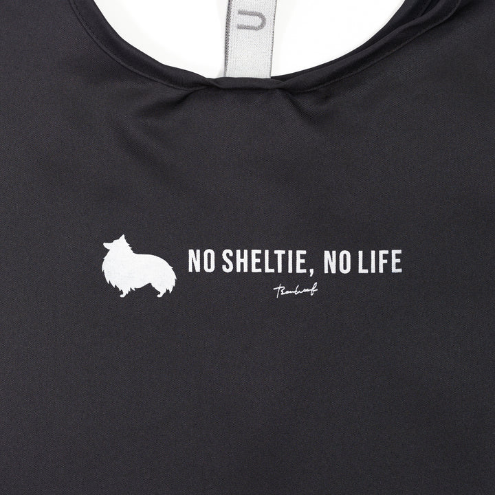NO SHELTIE, NO LIFE 立ち耳シェルティ マルシェバッグ Charcoal Black (チャコールブラック)