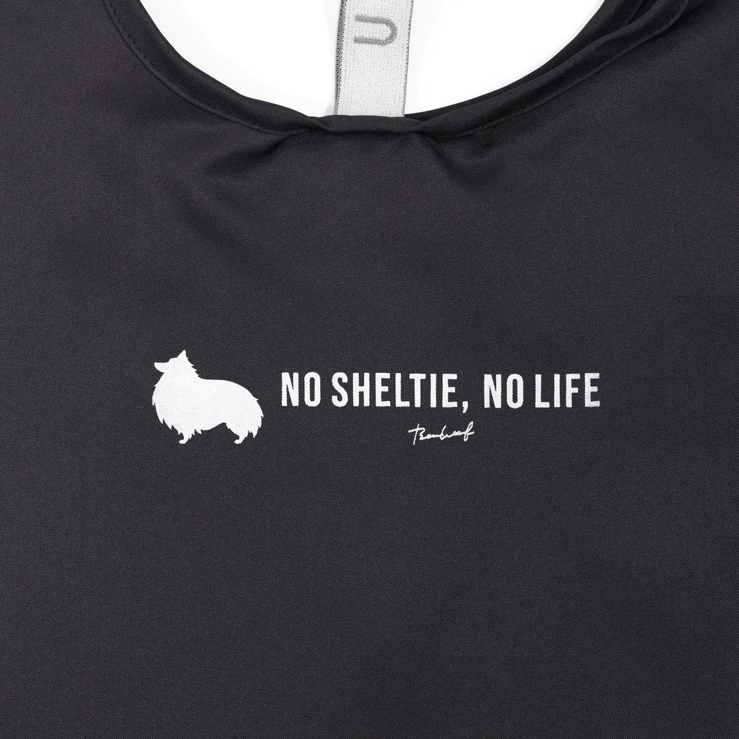 NO SHELTIE, NO LIFE 立ち耳シェルティ マルシェバッグ Charcoal Black (チャコールブラック)