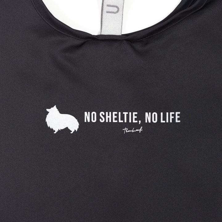 NO SHELTIE, NO LIFE 立ち耳シェルティ マルシェバッグ Charcoal Black (チャコールブラック)