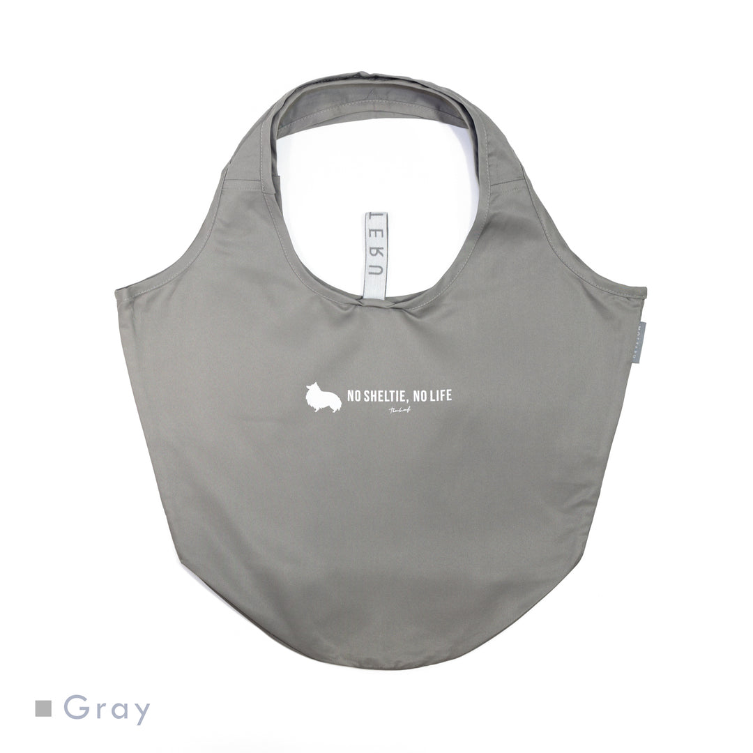 NO SHELTIE, NO LIFE 立ち耳シェルティ マルシェバッグ Gray (グレー)