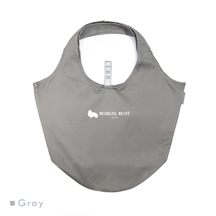 NO SHELTIE, NO LIFE 立ち耳シェルティ マルシェバッグ Gray (グレー)