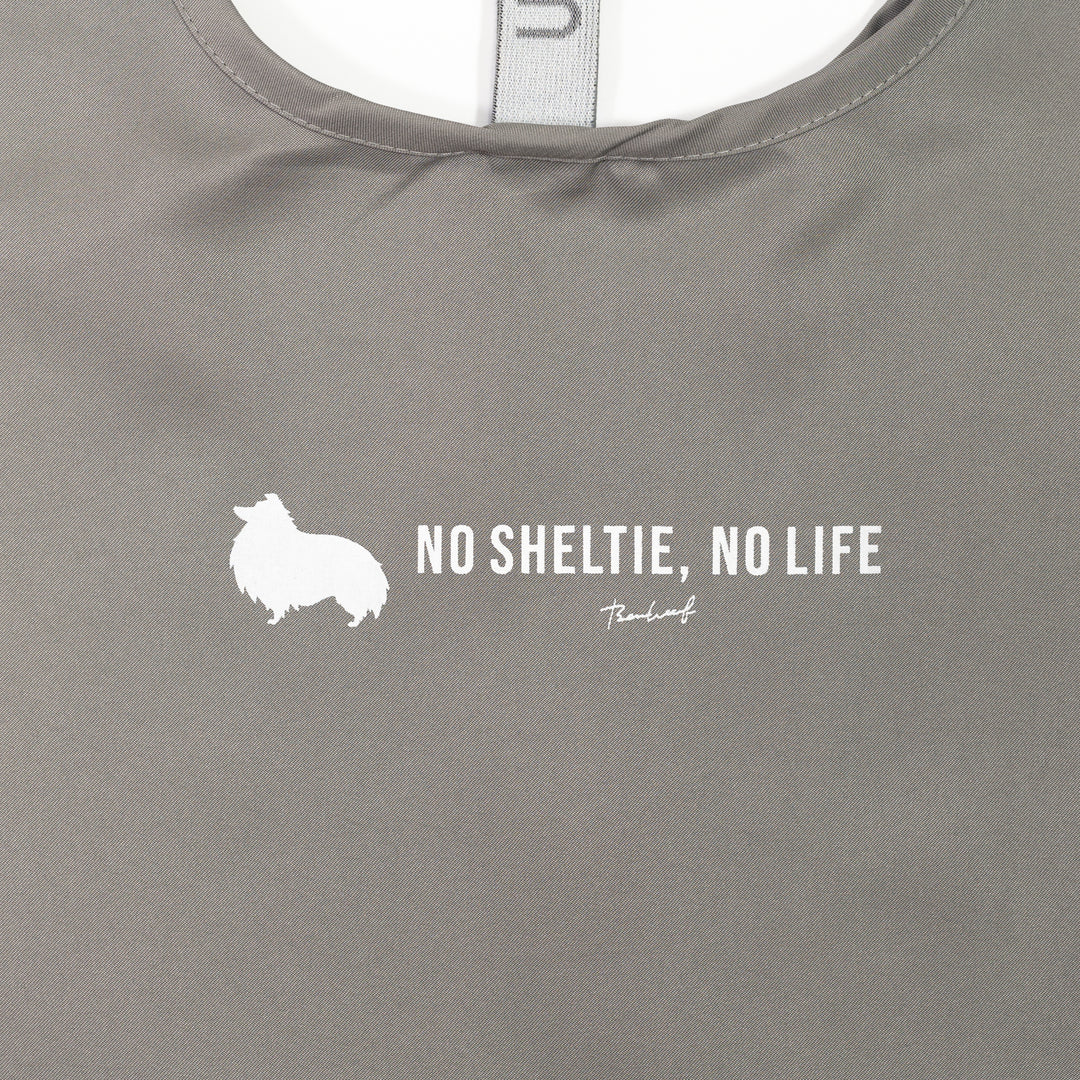 NO SHELTIE, NO LIFE 垂れ耳シェルティ マルシェバッグ Gray (グレー)
