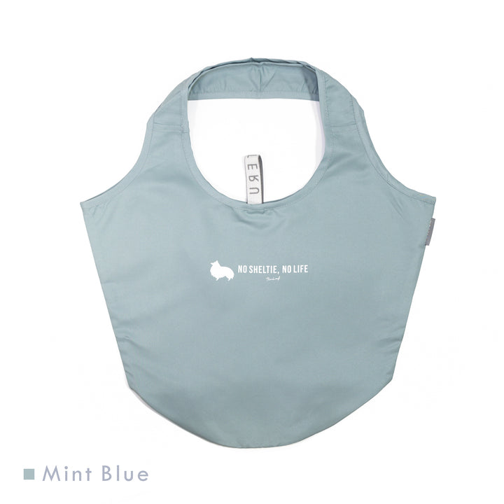 NO SHELTIE, NO LIFE 立ち耳シェルティ マルシェバッグ Mint Blue (ミントブルー)