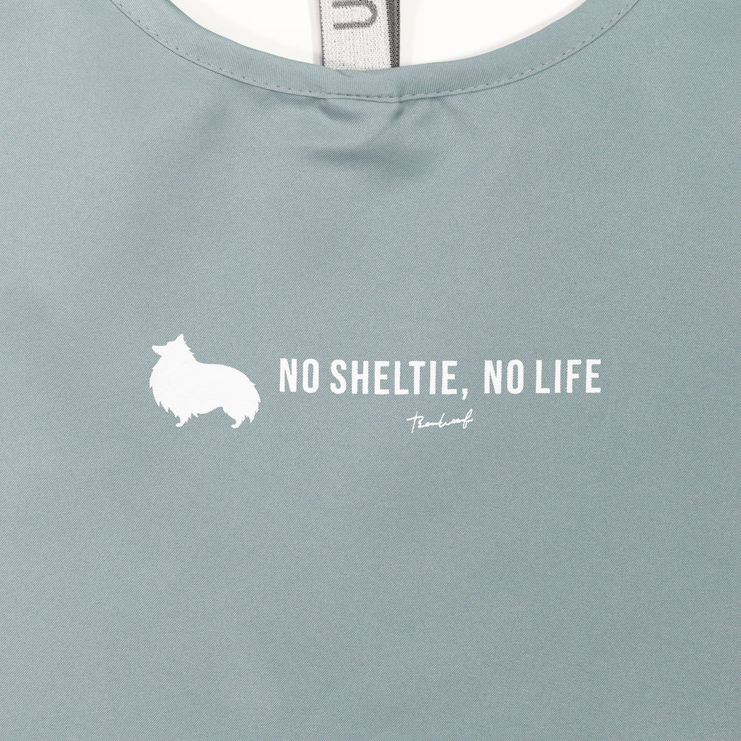 NO SHELTIE, NO LIFE 立ち耳シェルティ マルシェバッグ Mint Blue (ミントブルー)