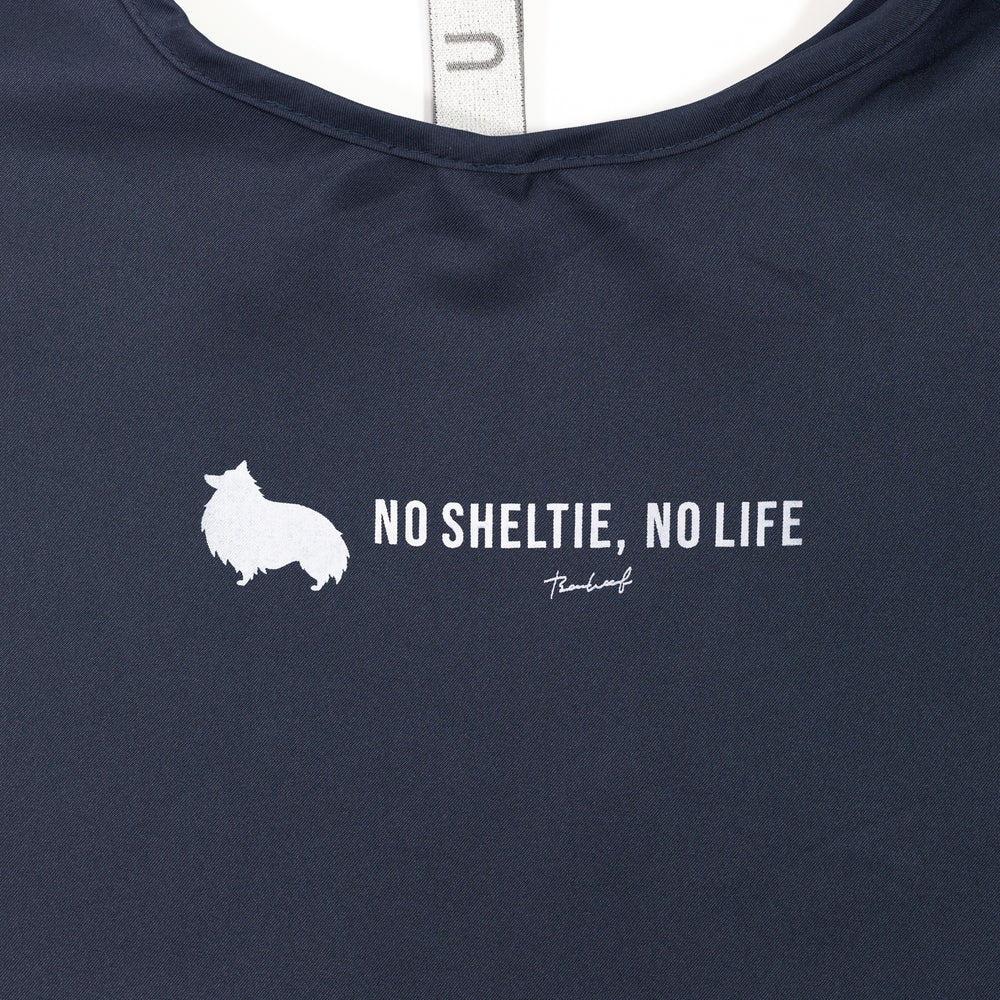 NO SHELTIE, NO LIFE 立ち耳シェルティ マルシェバッグ Navy (ネイビー)