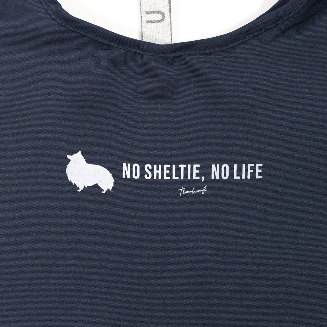 NO SHELTIE, NO LIFE 立ち耳シェルティ マルシェバッグ Navy (ネイビー)