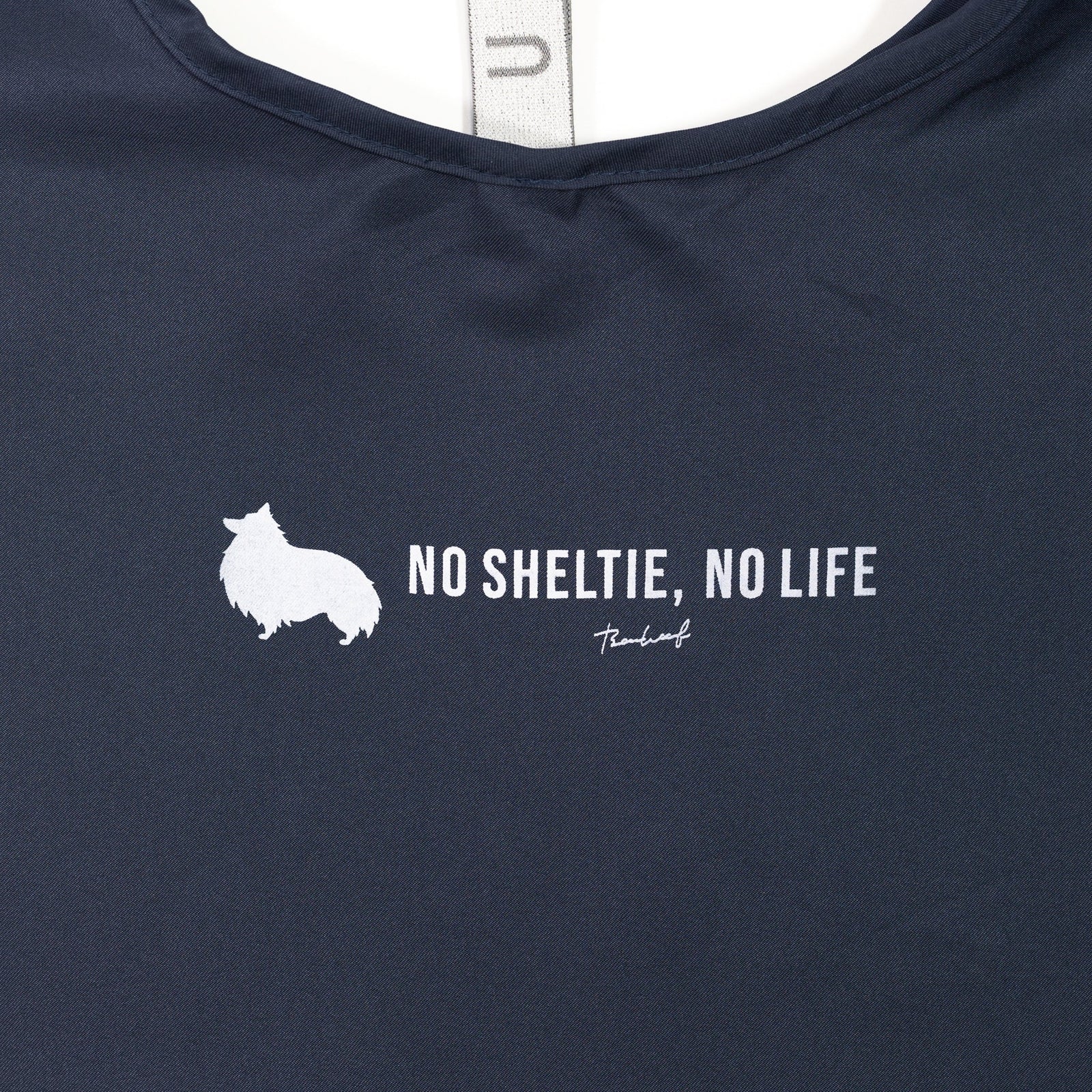 NO SHELTIE, NO LIFE 立ち耳シェルティ マルシェバッグ Navy (ネイビー)