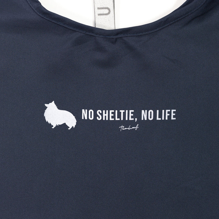 NO SHELTIE, NO LIFE 立ち耳シェルティ マルシェバッグ Navy (ネイビー)