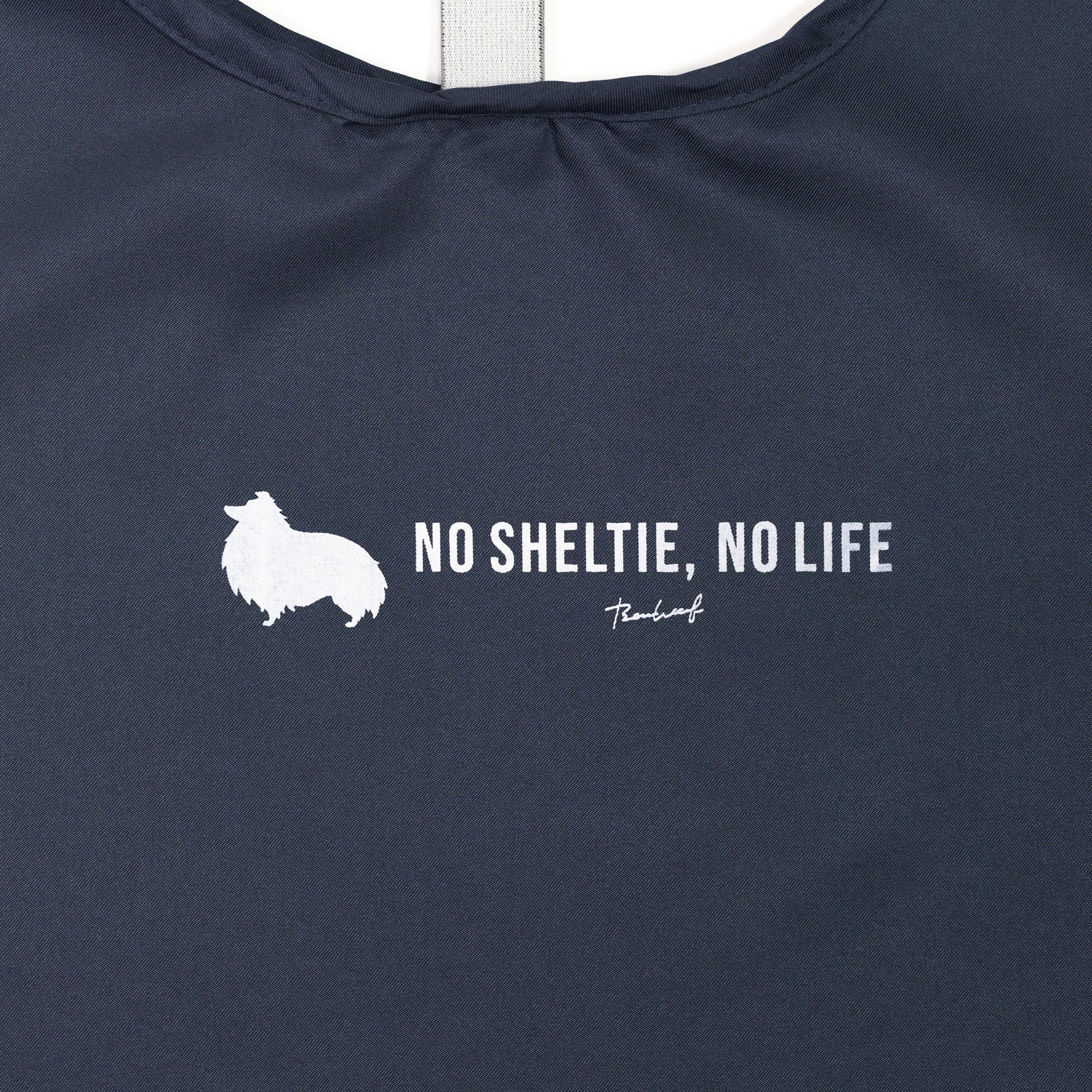 NO SHELTIE, NO LIFE 垂れ耳シェルティ マルシェバッグ Navy (ネイビー)