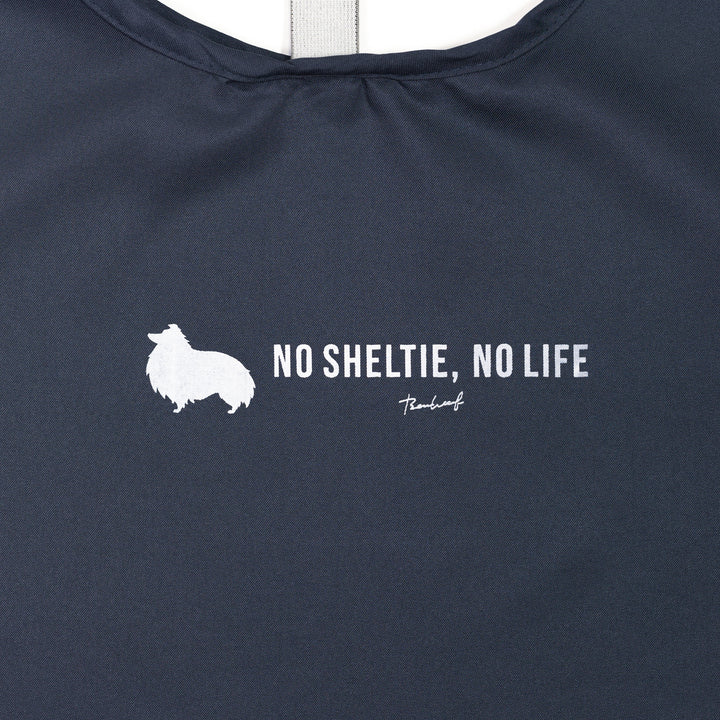 NO SHELTIE, NO LIFE 垂れ耳シェルティ マルシェバッグ Navy (ネイビー)