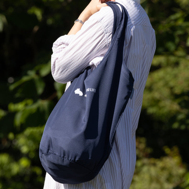 NO SHELTIE, NO LIFE 垂れ耳シェルティ マルシェバッグ Navy (ネイビー)