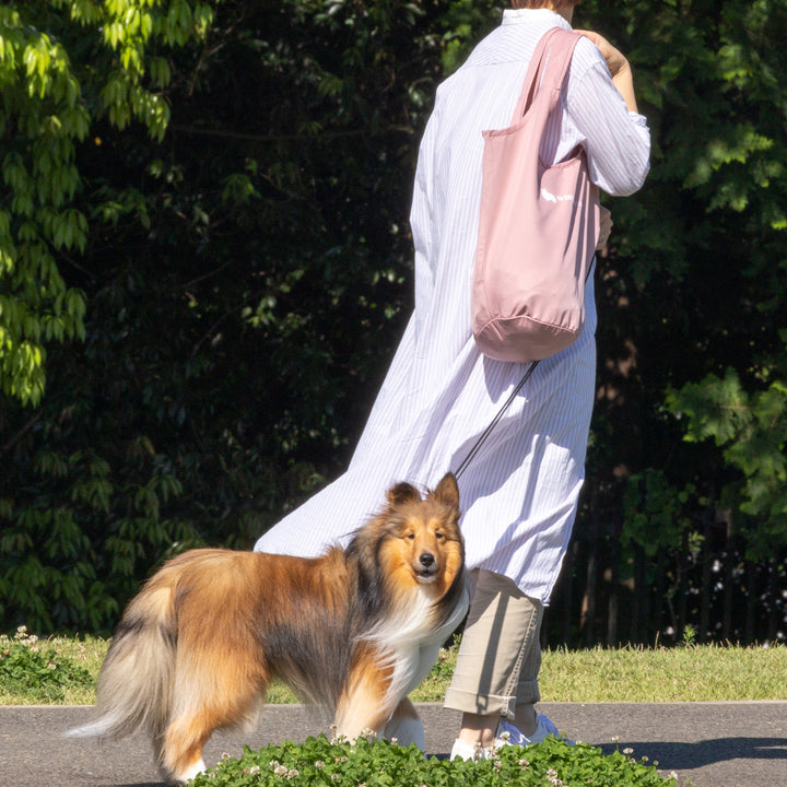 NO SHELTIE, NO LIFE 立ち耳シェルティ マルシェバッグ Smoke Pink (スモークピンク)