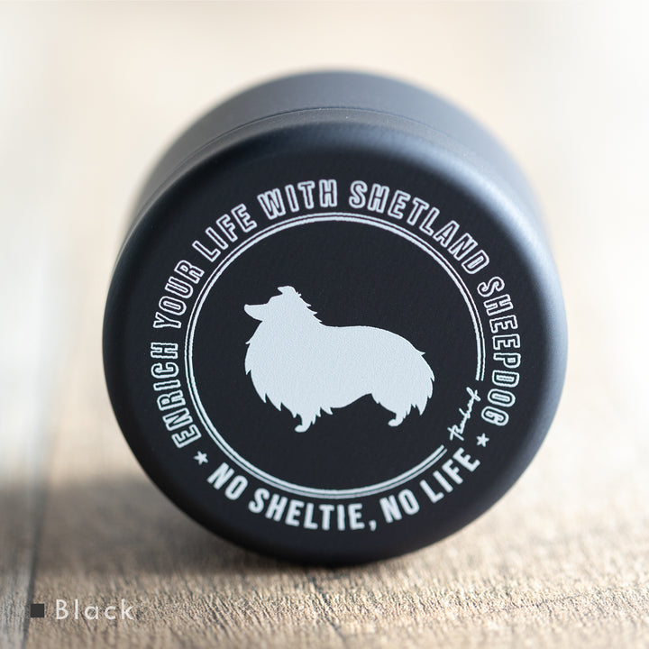 NO SHELTIE, NO LIFE 垂れ耳シェルティ プチ缶 Black (ブラック)