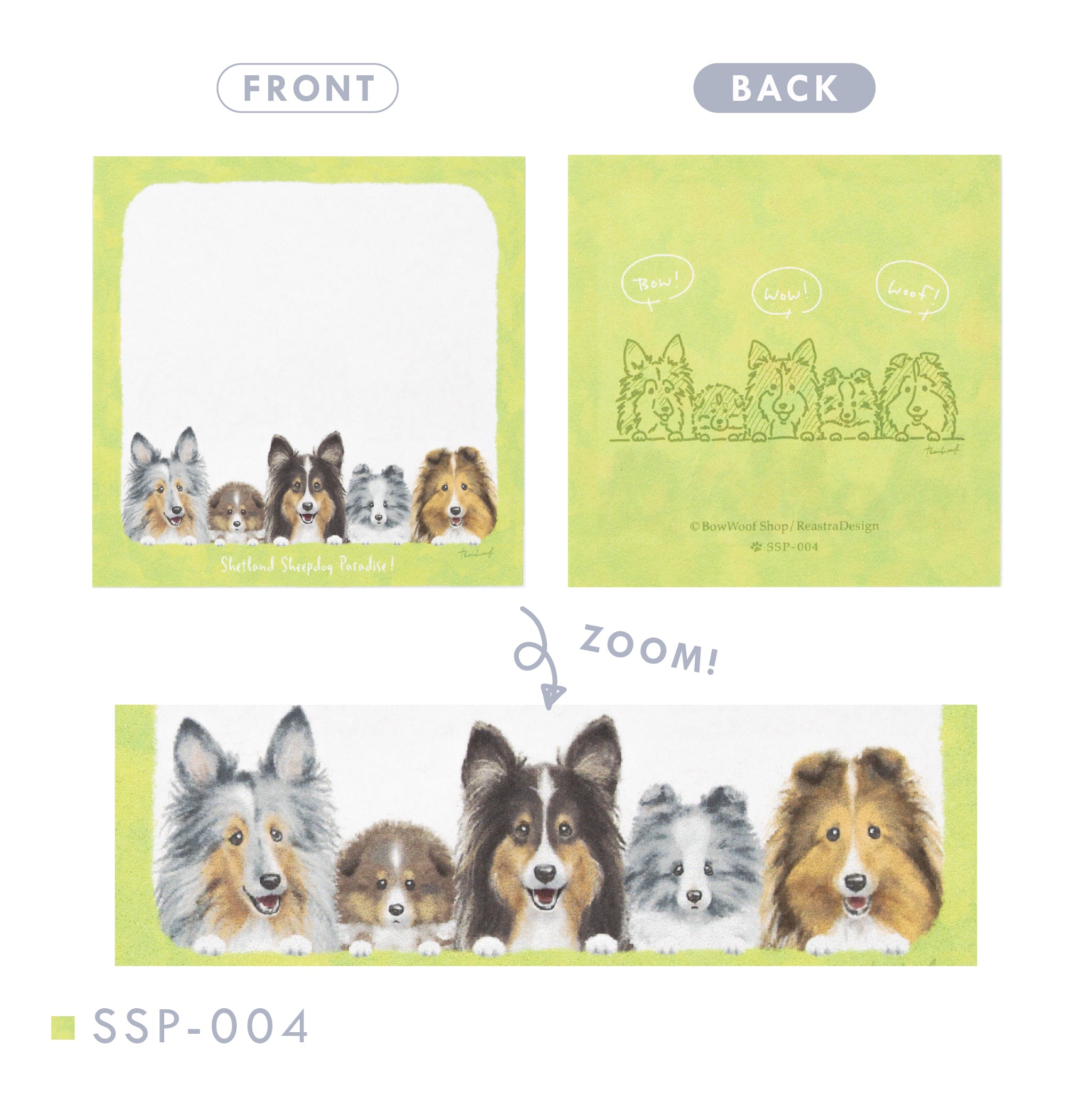 シェルティパラダイス！ | メモ用紙セット – BowWoof Shop