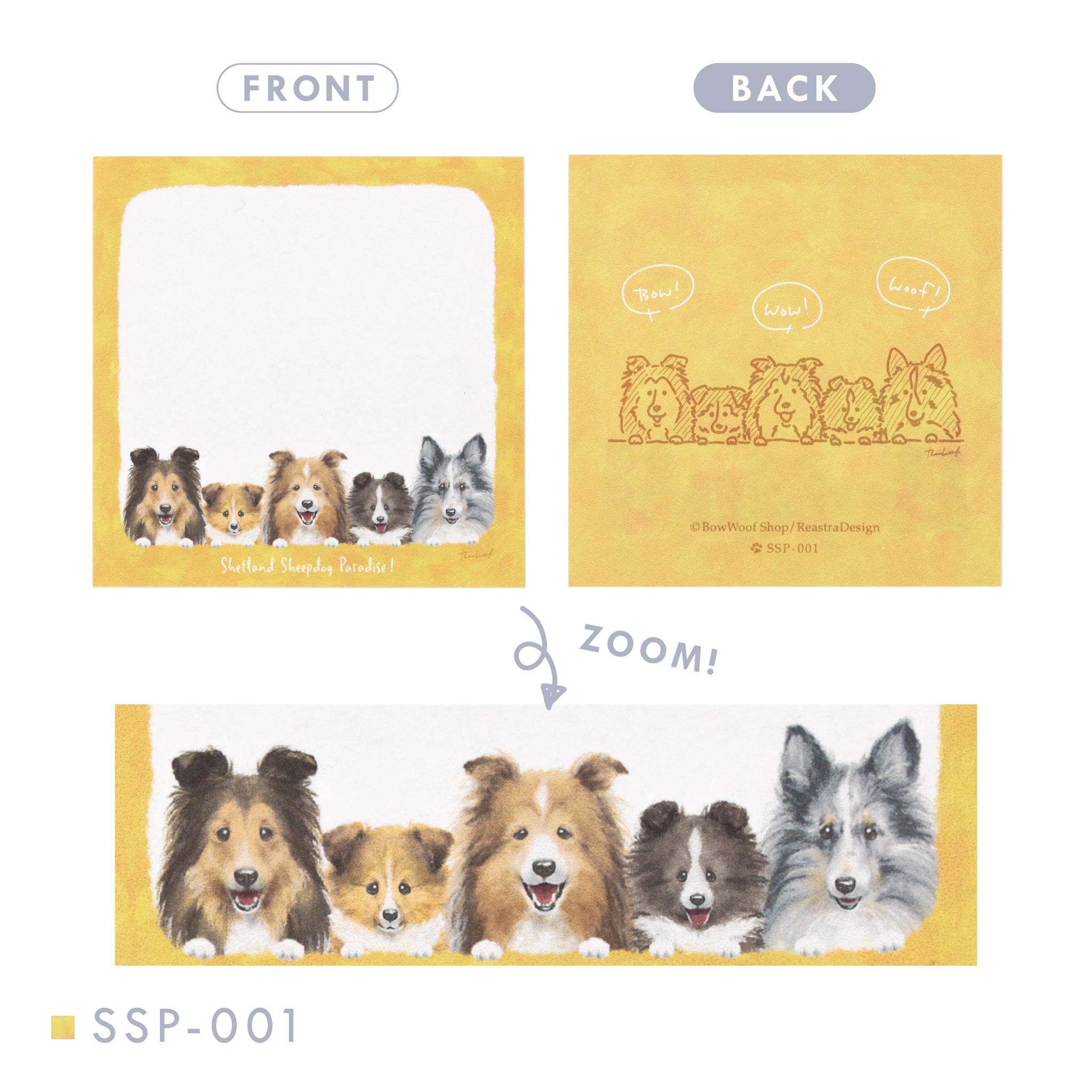シェルティパラダイス！ | メモ用紙セット – BowWoof Shop