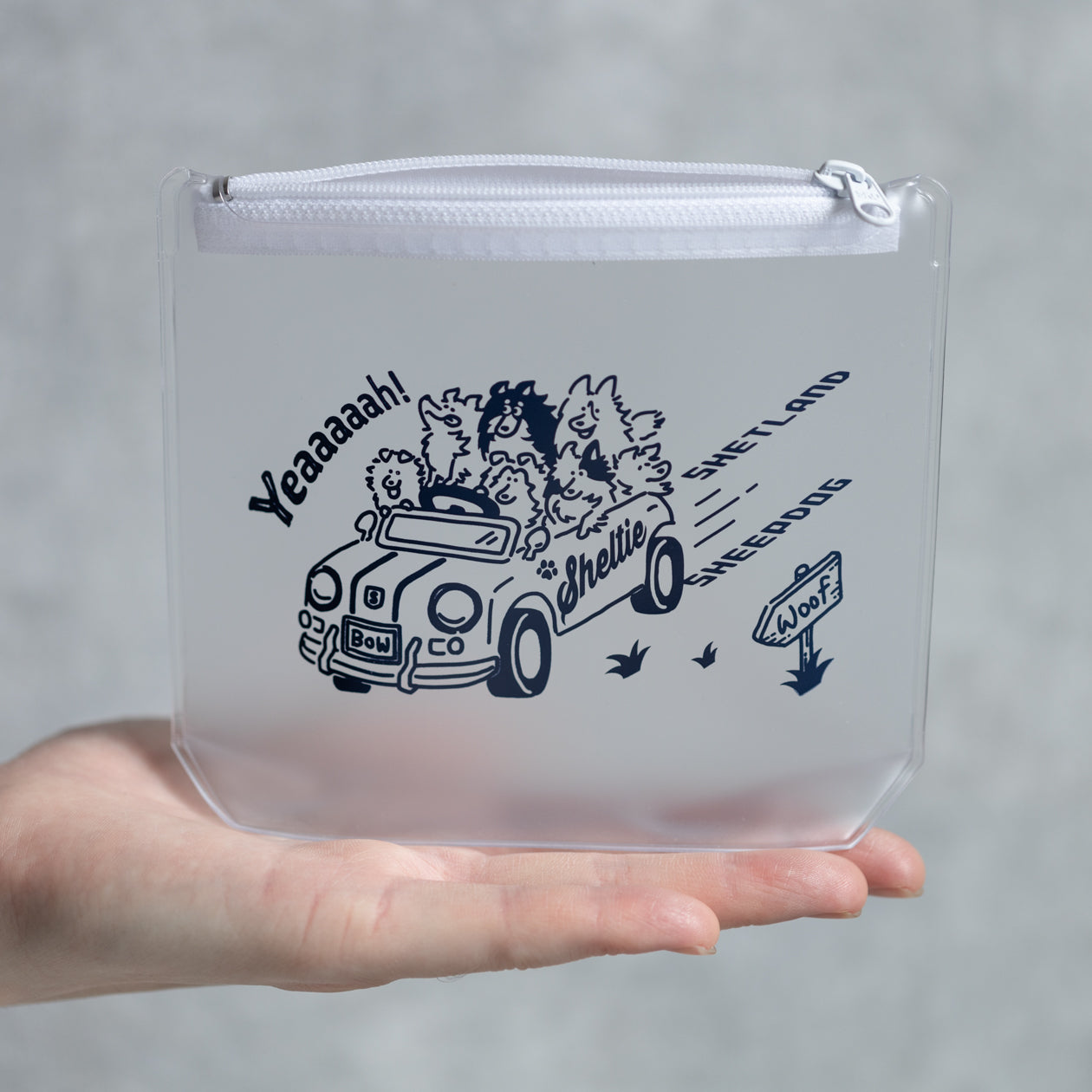 Yeaaaaah! Sheltie | ミニクリアポーチ【シェルティグッズ専門店