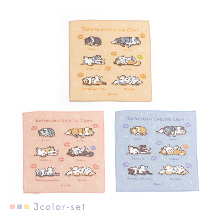 無防備シェルティMIXチャート | ハンドタオル