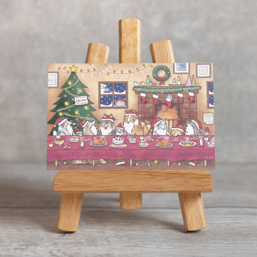 シェルティのXmasパーティ | ポストカード