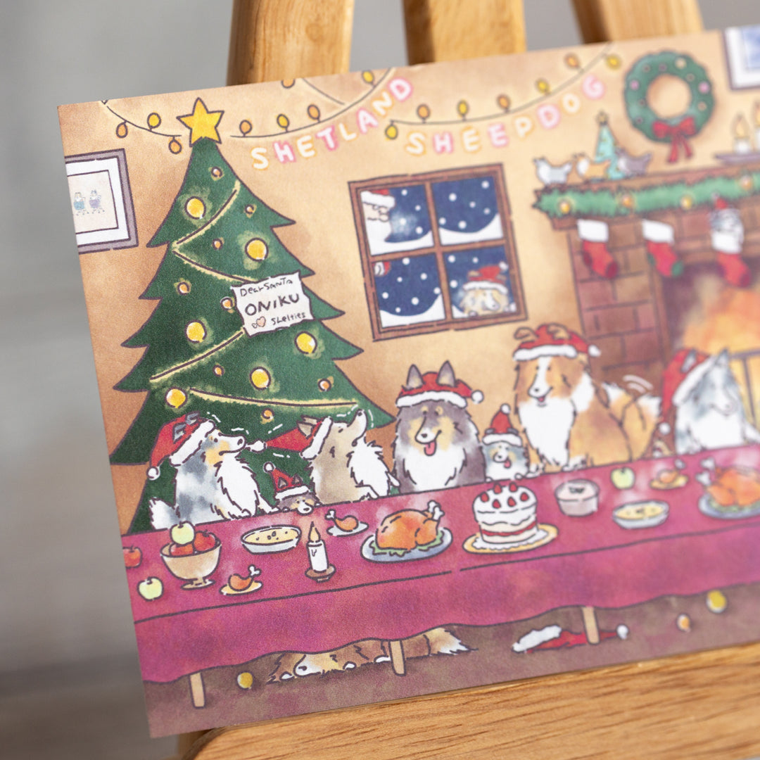 シェルティのXmasパーティ | ポストカード