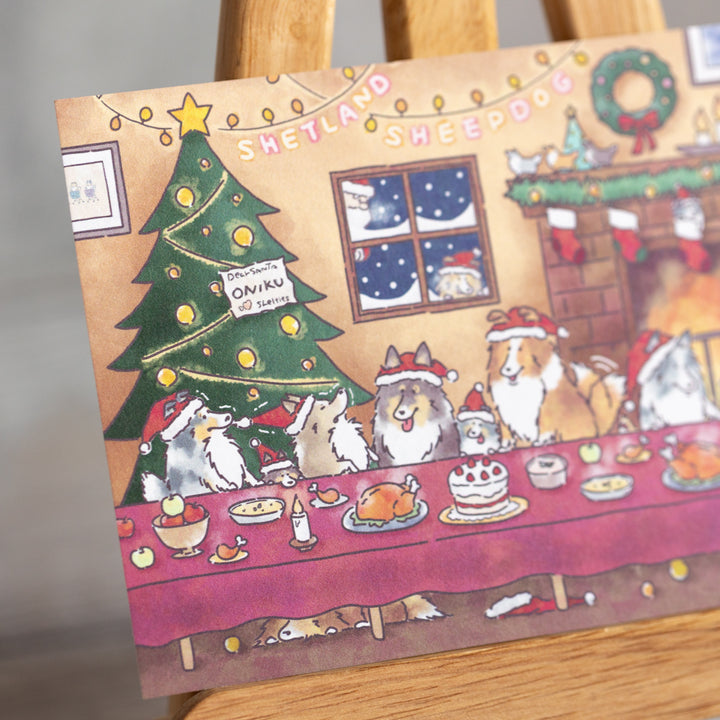 シェルティのXmasパーティ | ポストカード
