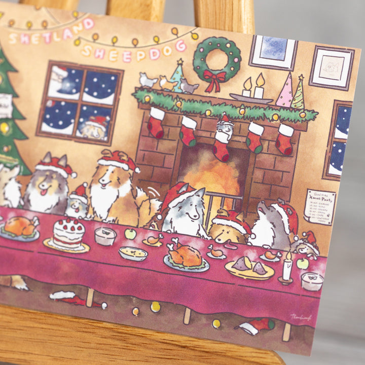 シェルティのXmasパーティ | ポストカード