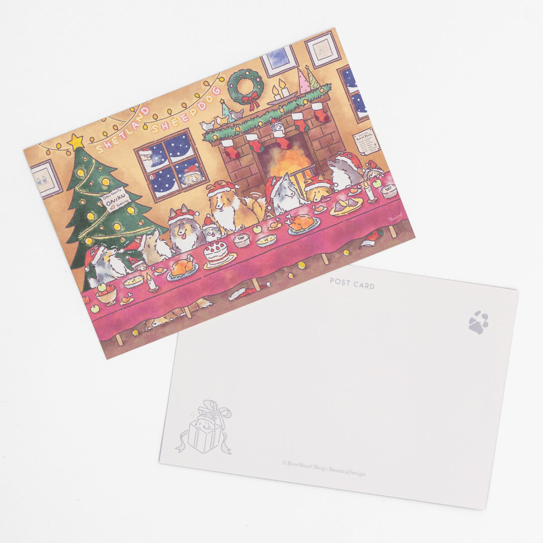 シェルティのXmasパーティ | ポストカード