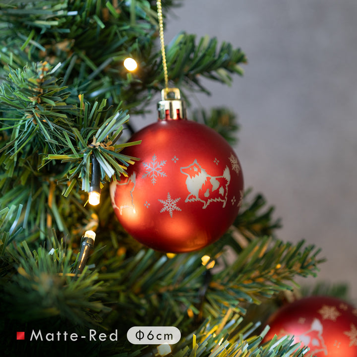 冬のおさんぽシェルティ | ボールオーナメント【3個セット】