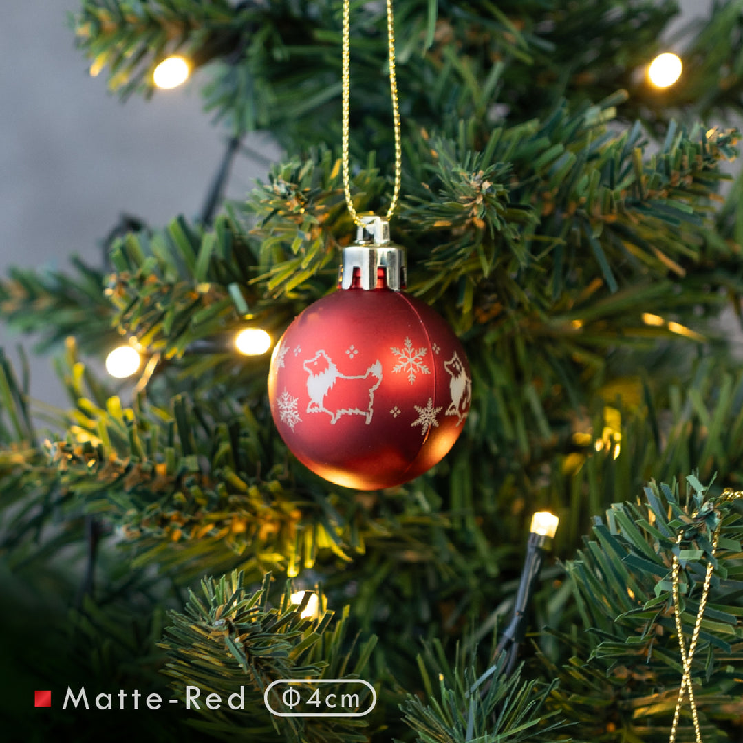 冬のおさんぽシェルティ | ボールオーナメント【3個セット】