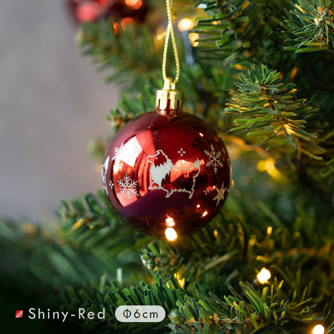 冬のおさんぽシェルティ | ボールオーナメント【3個セット】