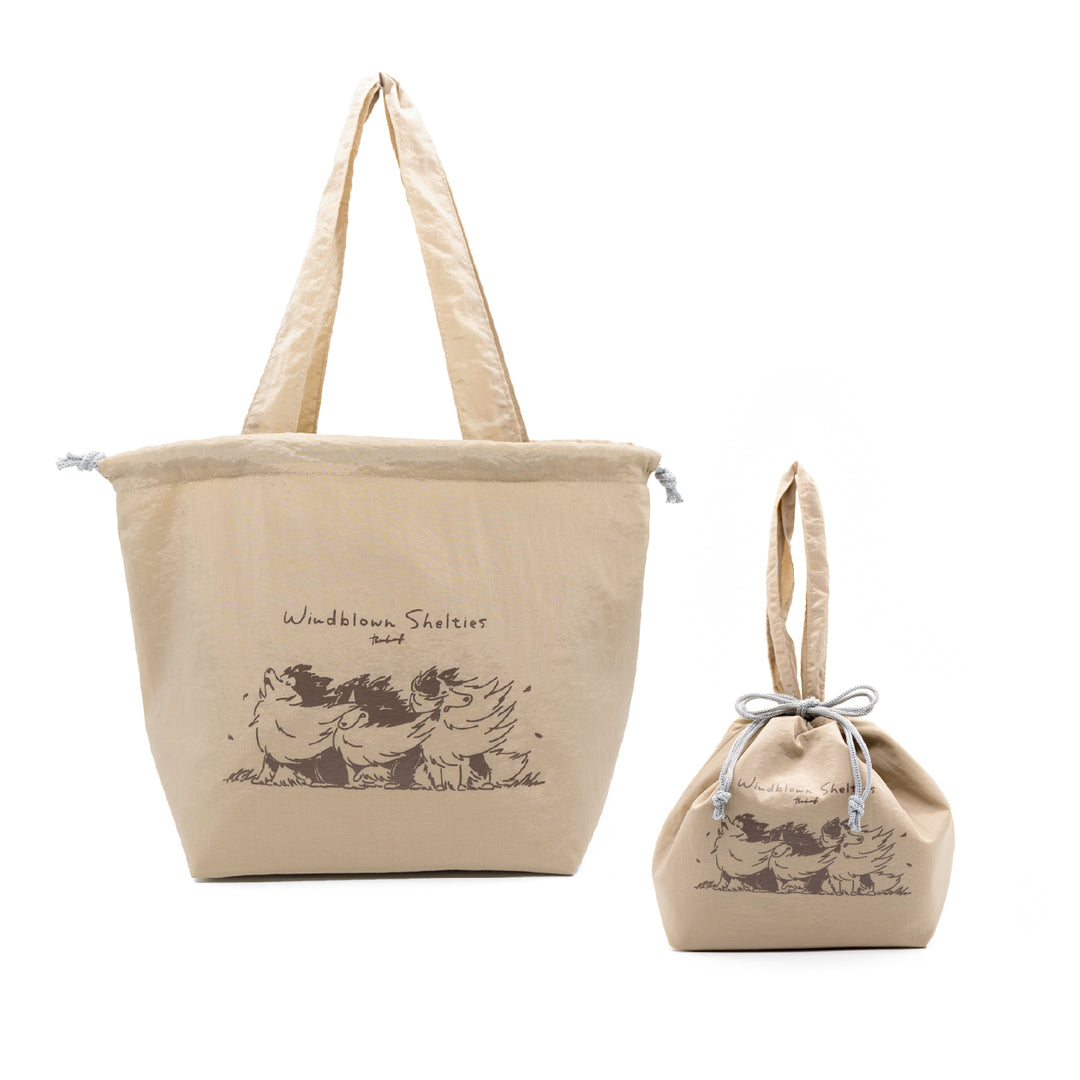 Windblown Shelties | 2way保冷巾着バッグ