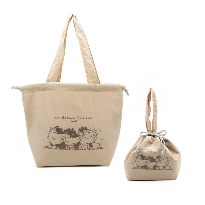 Windblown Shelties | 2way保冷巾着バッグ