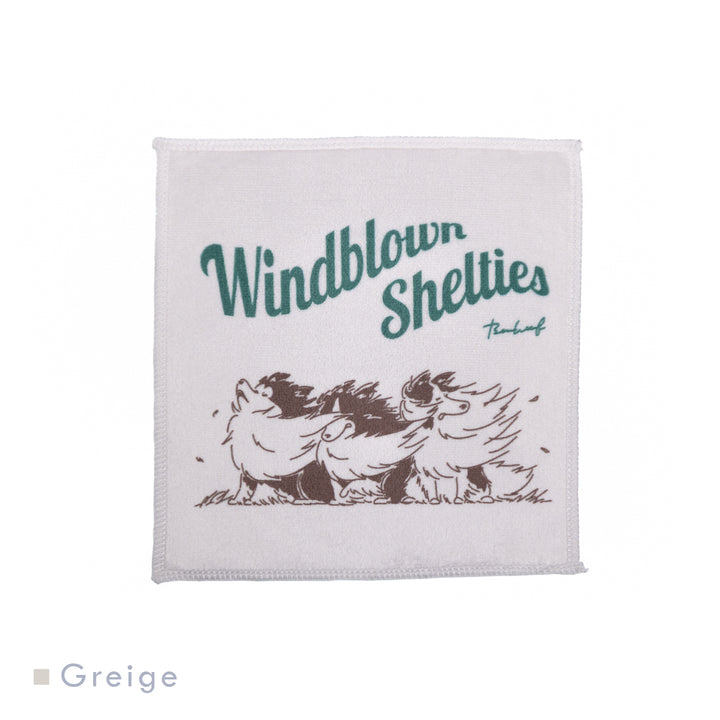 Windblown Shelties | マイクロファイバータオルハンカチ