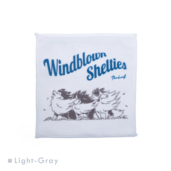 Windblown Shelties | マイクロファイバータオルハンカチ