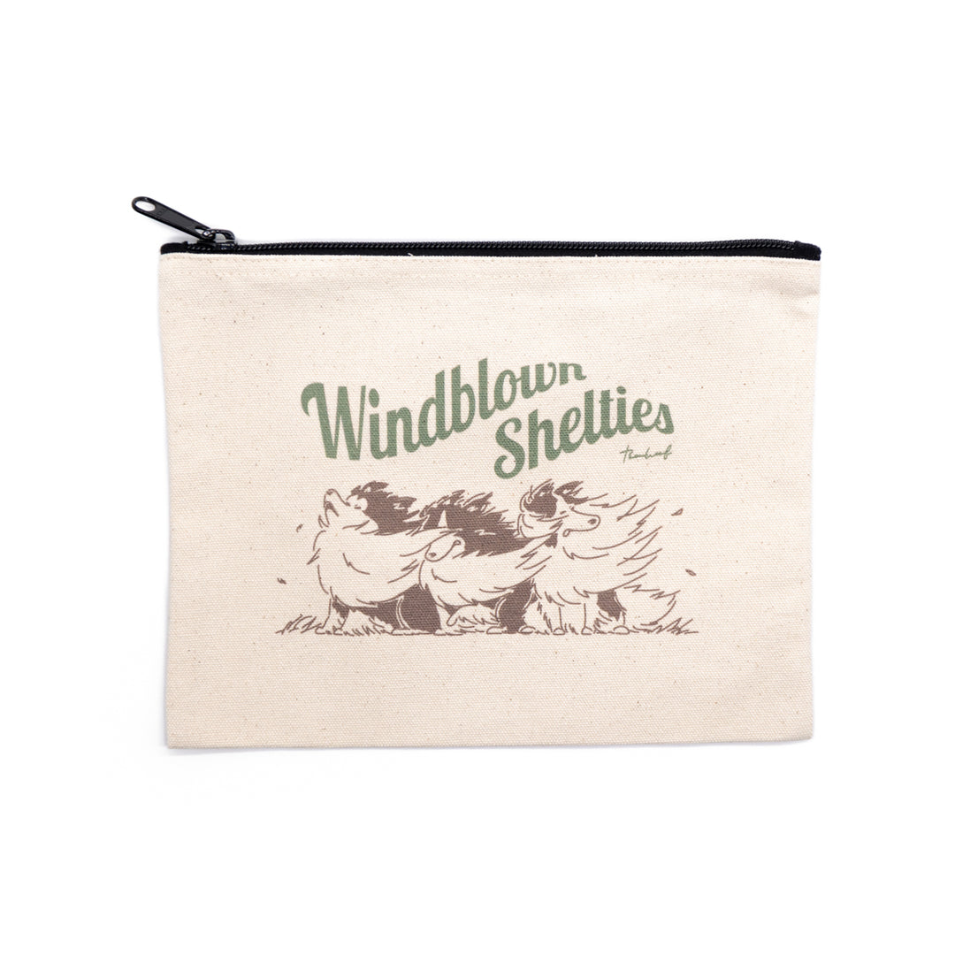 Windblown Shelties | キャンバスフラットポーチ