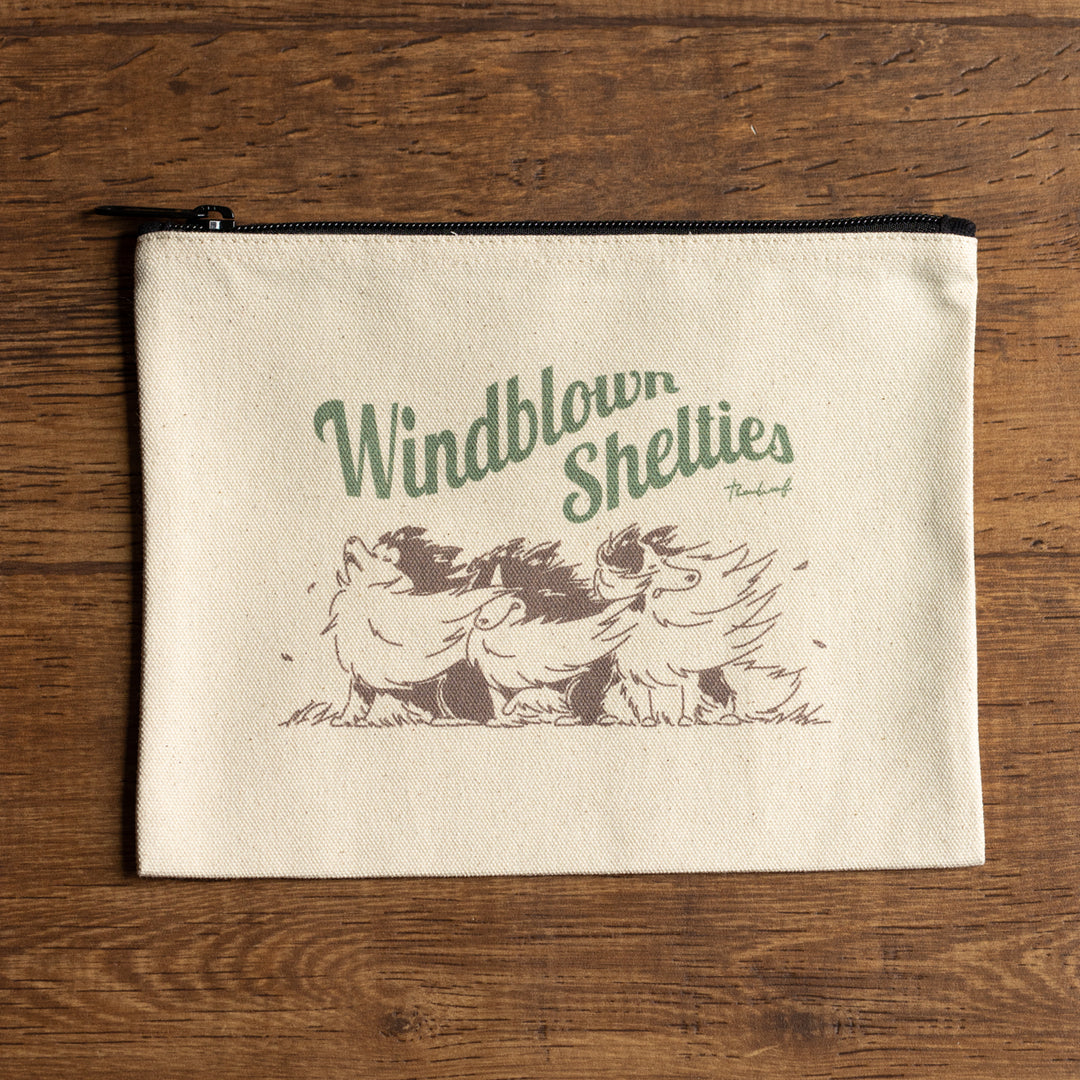 Windblown Shelties | キャンバスフラットポーチ