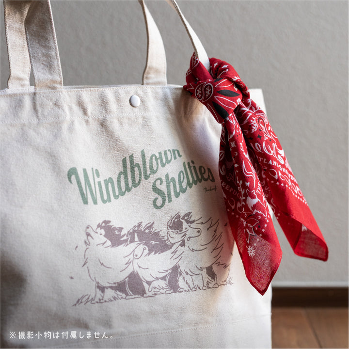 Windblown Shelties | キャンバスショルダートートバッグ
