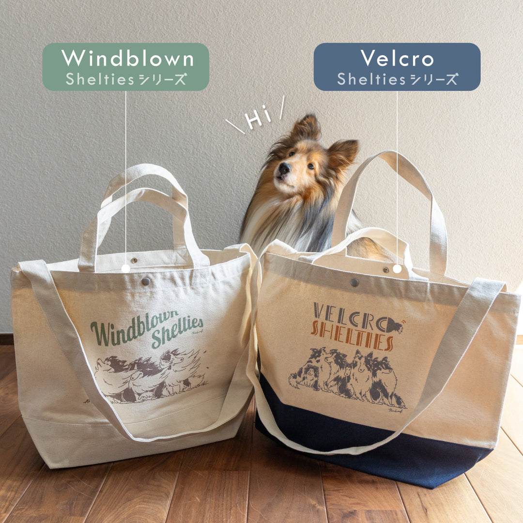 Velcro Shelties | キャンバスショルダートートバッグ