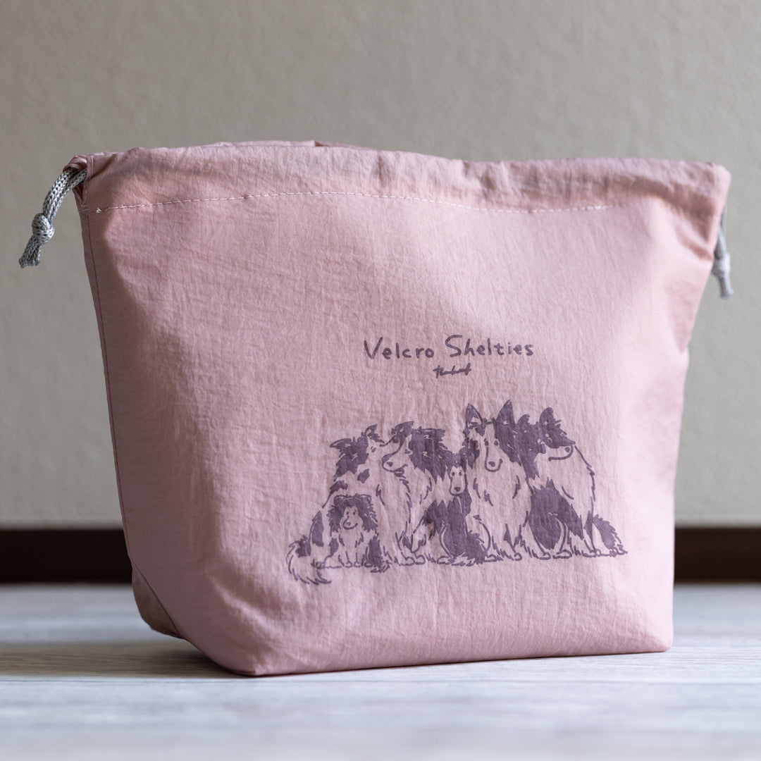 Velcro Shelties | 2way保冷巾着バッグ